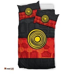 Australia Aboriginal Bedding Set Aussie Indigenous Flag