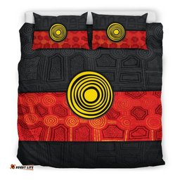 Australia Aboriginal Bedding Set Aussie Indigenous Flag