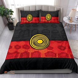 Australia Aboriginal Bedding Set Aussie Indigenous Flag