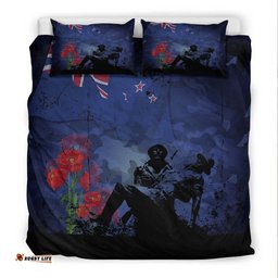 New Zealand ANZAC Day Soldier and Poppy Camouflage Bedding Set