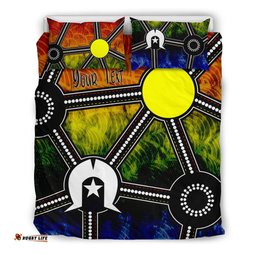 Custom NAIDOC Week 2021 Bedding Set, Aboriginal Geometric Style