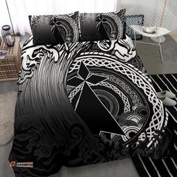 Brittany Bedding Set Sea Waves And Celtic Circle