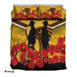 Hawks ANZAC Day Bedding Set Indigenous Art