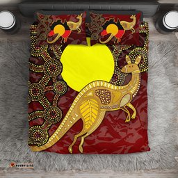 Bedding Set Australia Aboriginal Flag And Kangaroo