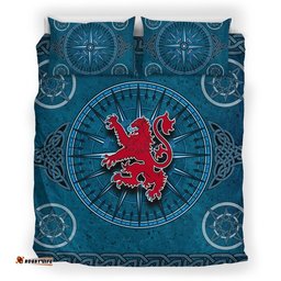 Scotland Celtic Bedding Set Celtic Compass With Scottish Lion