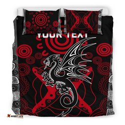 Custom Personalised Dragons Bedding Set St. George Aboriginal