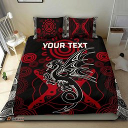 Custom Personalised Dragons Bedding Set St. George Aboriginal