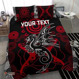 Custom Personalised Dragons Bedding Set St. George Aboriginal