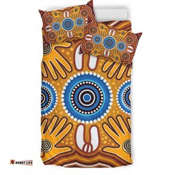 Aboriginal Bedding Set Indegenous Dot Painting Art 07