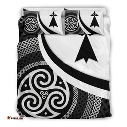 Celtic Bedding Set Brittany Flag With Celtic Patterns