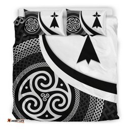 Celtic Bedding Set Brittany Flag With Celtic Patterns
