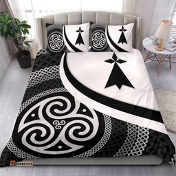 Celtic Bedding Set Brittany Flag With Celtic Patterns