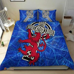 Scotland Celtic Bedding Set Celtic Cross and Rampant Skew Style
