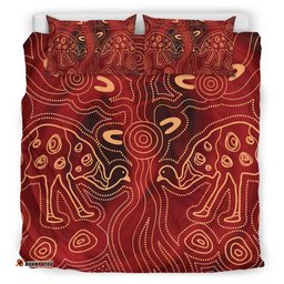 Australia Aboriginal Bedding Set Indigenous Emu Ver 2