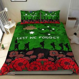 Australia ANZAC Day Camouflage and Poppy Bedding Set