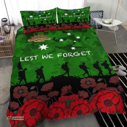 Australia ANZAC Day Camouflage and Poppy Bedding Set