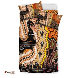 Bedding Set Australian Aboriginal Sun and Emu