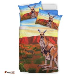 Aboriginal Bedding Sets, Kangaroo Uluru Landscape Art