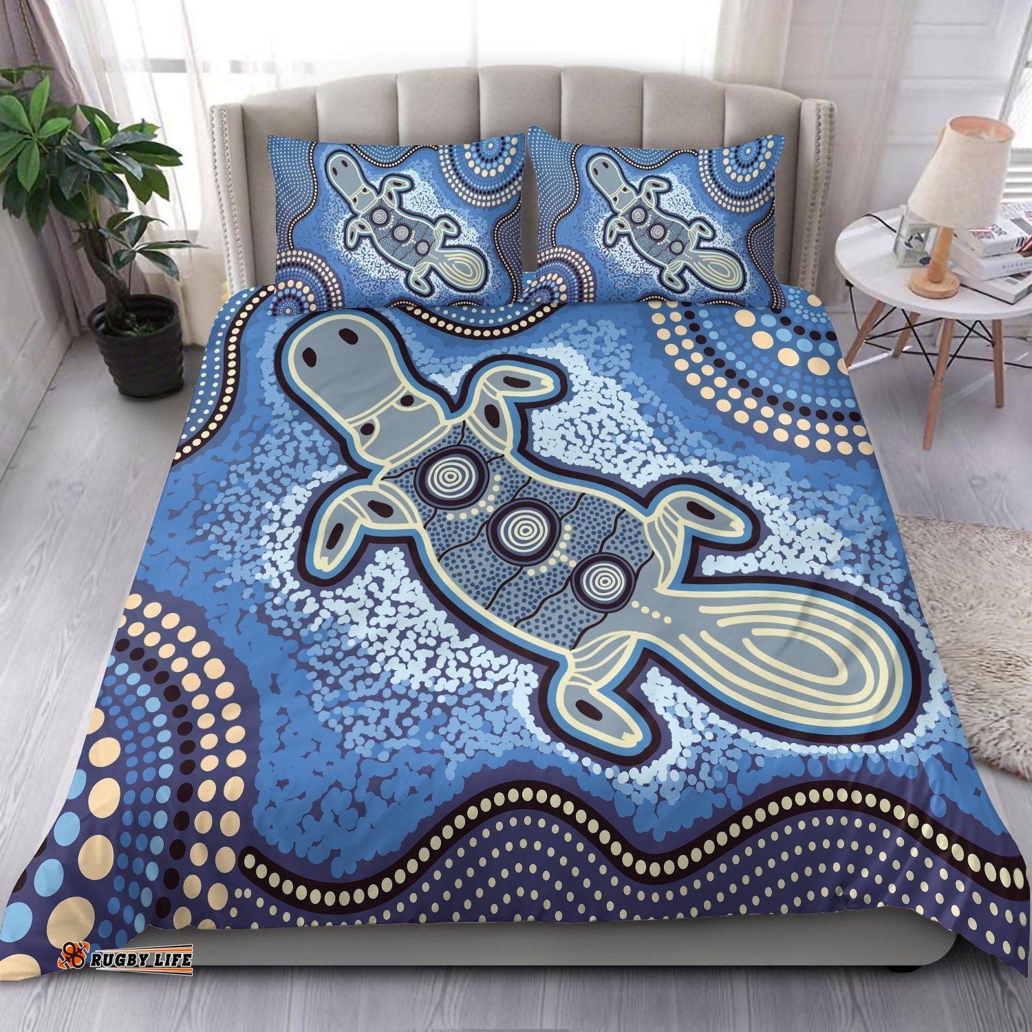 Australia Aboriginal Bedding Set Indigenous Platypus Ver 5