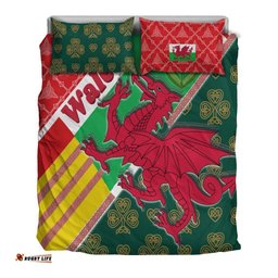 Celtic Wales Bedding Set Cymru Dragon and Daffodils