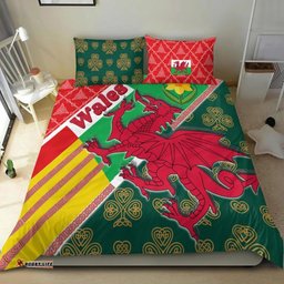 Celtic Wales Bedding Set Cymru Dragon and Daffodils