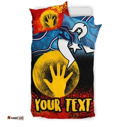 Custom Aboriginal Bedding Set Aboriginal and Torres Strait Islanders Flag