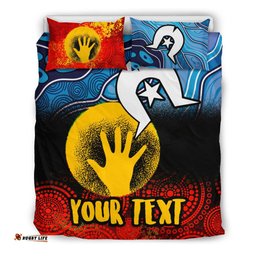 Custom Aboriginal Bedding Set Aboriginal and Torres Strait Islanders Flag