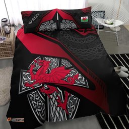 Wales Celtic Bedding Set Celtic Cross and Welsh