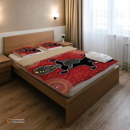 Australia Aboriginal Bedding Set Indigenous Platypus Ver 4