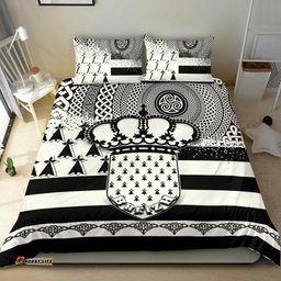 Celtic Brittany Bedding Set Brittany Flag With Triskelion Symbols