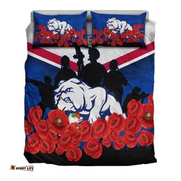 Bulldogs ANZAC Day Indigenous Art Bedding Set