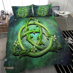 Celtic Bedding Set Green Triquetra