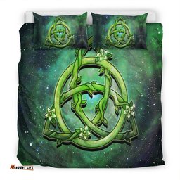 Celtic Bedding Set Green Triquetra