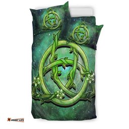 Celtic Bedding Set Green Triquetra