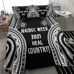 Australia NAIDOC Week Bedding Set, Heal Country White