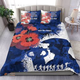 Custom ANZAC Day Silhouette Soldier Bedding Set