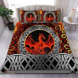 Celtic Dragon Bedding Set Fire Dragon