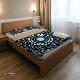Aboriginal Bedding Set Indegenous Dot Painting Art 01