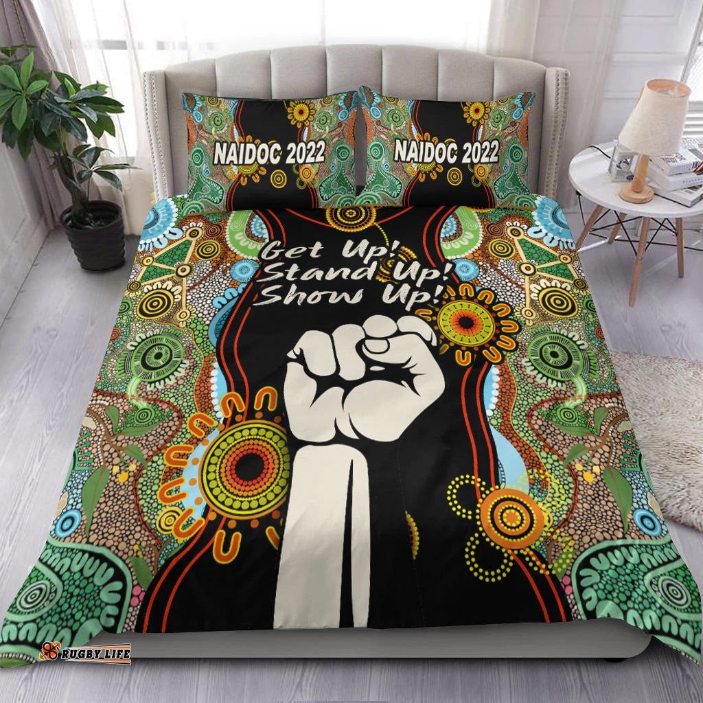 NAIDOC 2022 Bedding Set Proud History of Getting Up Standing Up and Showing Up