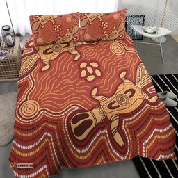 Australia Aboriginal Bedding Set Indigenous Platypus Ver 3