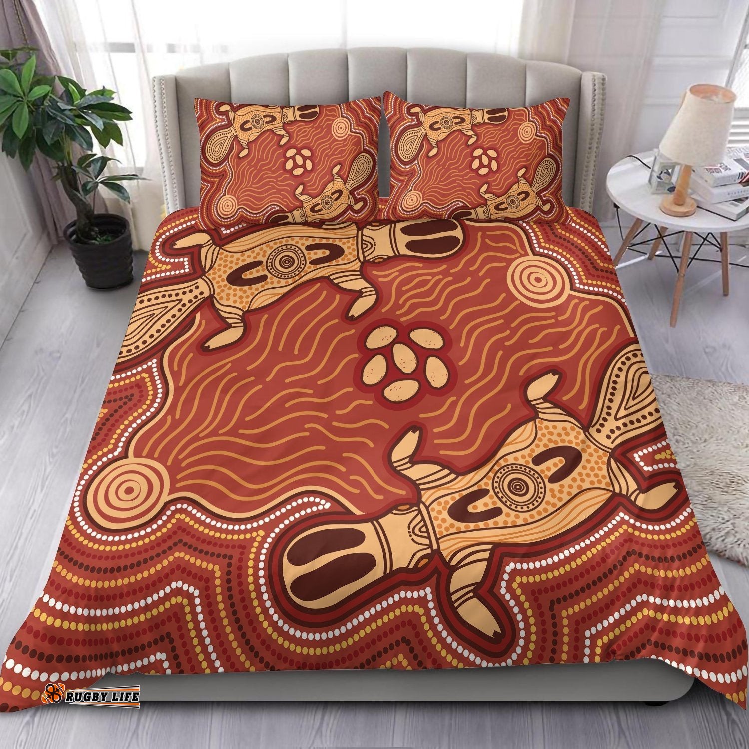 Australia Aboriginal Bedding Set Indigenous Platypus Ver 3
