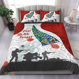 Custom New Zealand ANZAC Fern and Maori Bedding Set