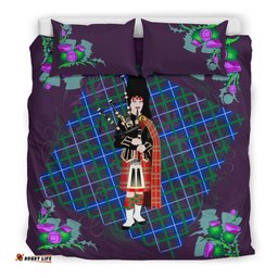 Scotland Thistle With Bagpiper Bedding Set