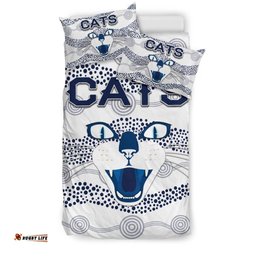 Geelong Bedding Set Cats Indigenous White