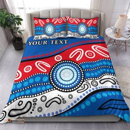 Custom Personalised Bulldogs Indigenous Bedding Set Western