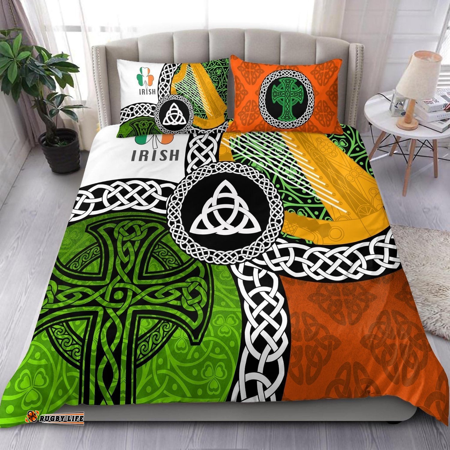 Ireland Legend Bedding Set Ireland With Circle Celtics Knot