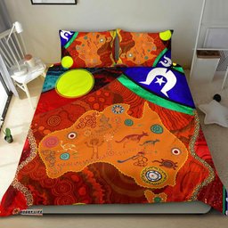 Bedding Set Australia Map Aboriginal Patterns