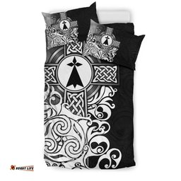 Brittany Celtic Bedding Set Bretagne Stoat Ermine With Celtic Cross