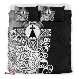 Brittany Celtic Bedding Set Bretagne Stoat Ermine With Celtic Cross