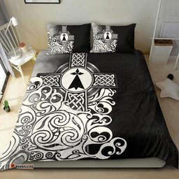 Brittany Celtic Bedding Set Bretagne Stoat Ermine With Celtic Cross